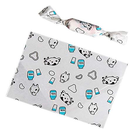 100PCS Twisting Candy Wrapping Papers for Homemade Sweets, 9x12.5cm, 3.5x4.9in, Dairy Cow #01