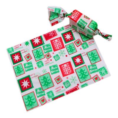 100PCS Twisting Candy Wrapping Papers for Homemade Sweets, 9x12.5cm, 3.5x4.9in, Christmas #03
