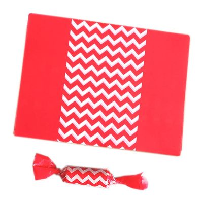 100PCS Twisting Candy Wrapping Papers for Homemade Sweets, 9x12.5cm, 3.5x4.9in, Wave, Red01