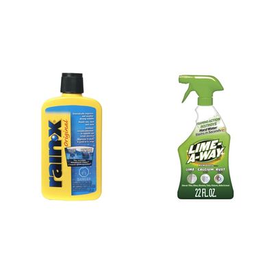 Rain-X 800002243 Glass Treatment- 7 fl oz. (Packaging may vary) & Lime-A-Way Cleaner, 22 Fluid Ounce
