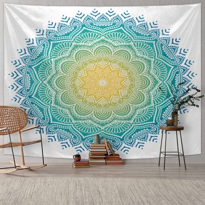 OKCELL Creative Circular Mandala Tapestry Bohemian Mandala Hippie Tapestry Boho Tapestry Wall Hanging Wall Tapestry for Bedroom Living Room Dorm(Medium-59.1L x 59.1W)(150cm x 150cm)