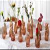 Amber Glass Bud Vases -Set of 20 for Flowers, Small Amber Bud Vases in Bulk for Centerpieces Decor, Mini Glass Set for Home Table Decorations view 2