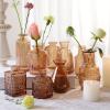 Amber Glass Bud Vases -Set of 20 for Flowers, Small Amber Bud Vases in Bulk for Centerpieces Decor, Mini Glass Set for Home Table Decorations view 3