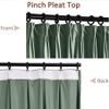 Fcosie Velvet Drapery Panels Pinch Pleat Drapes for Living Room, W 72 x L 102 Inches (1 Panel), Thermal Insulated Room Darkening Curtains for Bedroom, Noise Reducing Curtains for Window, Bottle Green view 2