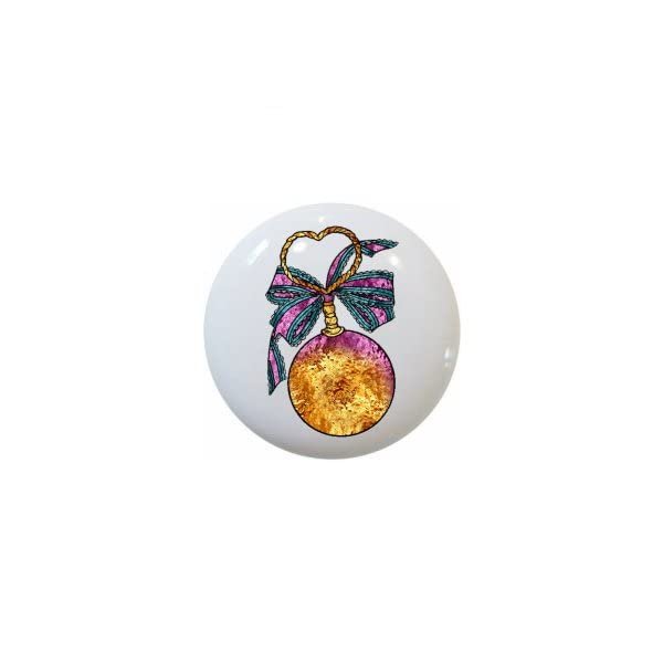 Baby Rattle Toy from Children by GE Stained Glass-look Series - Decorative Ceramic Dresser Drawer Pulls Cabinet Cupboard Knobs
