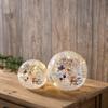 Melrose Glass LED Snow Globe with Snowman and Deer, Set of 2, Christmas, 5.5" D, 7.5" D, Glass 6 Hour Timer, Batteries Not Included view 2