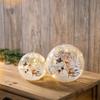 Melrose Glass LED Snow Globe with Snowman and Deer, Set of 2, Christmas, 5.5" D, 7.5" D, Glass 6 Hour Timer, Batteries Not Included view 3