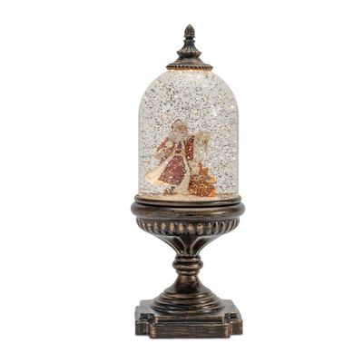 Melrose Plastic LED Snow Globe with Santa, Christmas, 12.5H, 6 Hour Timer, Batteries Not Included, USB Cord Included