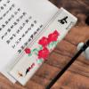 DECRZPB Handmade Crystal Glass Red Peony Flower Rectangle Paperweight Glass Ornaments Home Office SuppliesTable Decoration Gifts view 2