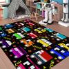 CAFCIOYG Car Carpet for Kids Bedroom Playroom Car Truck Rug for Boys Room Play Mat Construction Rugs for Boys Room Kids Carpet Playmat for Bedroom, Black, 5'7' view 4