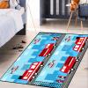 Car Rug for Boys Room - Fire Fighting Truck Rug for Kids Bedroom Car Carpet for Kids Playroom Play Mat Floor Mat for Bedroom Living Room, 3'5' view 2