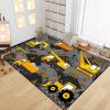 CAFCIOYG Construction Rugs for Boys Room Play Mat for Cars and Trucks PlayMat Kids Rugs for Playroom Car Carpet for Kids Room Construction Decor for Boys Room,Grey 5'7' view 2