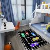 CartoonCAFCIOYG Race Car Rug for Kids Bedroom Play Mat, Car Carpet for Kids Race Track Rug for Boys Room with Roads and Tracks Track Carpet for Boys Room Decor, Black, 4'5''6' view 3