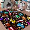 CAFCIOYG Car Carpet for Kids Bedroom Playroom Car Truck Rug for Boys Room Play Mat Construction Rugs for Boys Room Kids Carpet Playmat for Bedroom, Black, 4'5''6' view 4