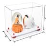 Better Display Cases Versatile Acrylic Display Case - Medium Rectangle Box with Clear Case, Red Risers and White Base 15" x 8" x 9" (A013/V11) view 2