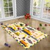 CAFCIOYG Construction Rugs for Boys Room Car Rug Play Mat Car Carpet for Kids Construction Decor for Boys Room Playroom Livingroom, 3'5' view 4