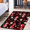 Car Rug for Boys Room - Fire Fighting Truck Rug for Kids Bedroom Car Carpet for Kids Playroom Play Mat Floor Mat for Bedroom Living Room, Black 4'5''6' view 2