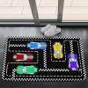 CAFCIOYG Race Car Rug for Kids Bedroom Play Mat, Car Carpet for Kids Race Track Rug for Boys Room with Roads and Tracks Track Carpet for Boys Room Decor, Black, 2'3' view 1