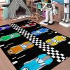 CAFCIOYG Race Car Rug for Kids Bedroom Play Mat, Car Carpet for Kids Race Track Rug for Boys Room with Roads and Tracks Track Carpet for Boys Room Decor, Black, 3'5' view 4