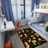 CAFCIOYG Construction Rugs for Boys Room Car Rug Play Mat Car Carpet for Kids Construction Decor for Boys Room Playroom Livingroom, Black, 3'5' view 3