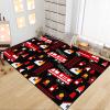Car Rug for Boys Room - Fire Fighting Truck Rug for Kids Bedroom Car Carpet for Kids Playroom Play Mat Floor Mat for Bedroom Living Room, Black 5'7' view 1
