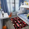 Car Rug for Boys Room - Fire Fighting Truck Rug for Kids Bedroom Car Carpet for Kids Playroom Play Mat Floor Mat for Bedroom Living Room, Black 5'7' view 3
