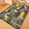 CAFCIOYG Construction Rugs for Boys Room Play Mat for Cars and Trucks PlayMat Kids Rugs for Playroom Car Carpet for Kids Room Construction Decor for Boys Room,Grey, 3'5' view 3