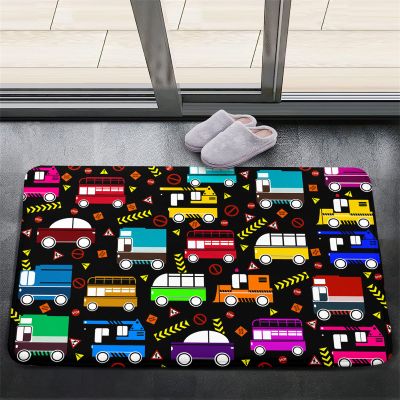 CAFCIOYG Car Carpet for Kids Bedroom Playroom Car Truck Rug for Boys Room Play Mat Construction Rugs for Boys Room Kids Carpet Playmat for Bedroom, Black, 2'3'