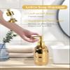 Bathroom Accessories Set, Golden Mosaic Ceramic Bathroom Accessory Sets Include Lotion Dispenser, Toothbrush Holder Tumbler, and Soap Dish view 3