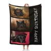 AXKEUDO Custom Blankets with Text Picture Collage Customized Throw Blanket,Birthday Anniversary Wedding Personalized Halloween Christmas Couples Gift for Boyfriend Girlfriend 48"X32" 3 Photo-2 view 1