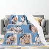 AXKEUDO Personalized Custom Throws Blankets with Photos Customized Blanket with Family Lover Pet Picture Personalized Gifts for Adults on Christmas Mothers Day Easter Birthday 90.6"X59" 8 Photo-3 view 3