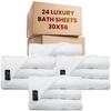 belem Forte Premium Large Bath Towels Bulk 30x56 Pack of 24-700 GSM Hotel Quality Bath Sheets Bulk - 100% Combed Cotton - Ultra Soft, Highly Absorbent White Cotton Towels for Hotels, Spa & Resorts view 1