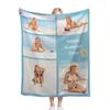 AXKEUDO Customized Blankets with Photo Picture Collage Personalized Blanket Custom Gifts for Mothers Day,Dad,Mom,Family,Friends,Couples,Dogs 70.9"X51.2" 5 Photo-1 view 1