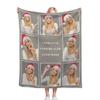 AXKEUDO Custom Blanket with Photo Text Personalized Bedding Throw Blanket Flannel Fleece Blankets for Family Birthday Wedding Gifts Fits Couch Sofa Bedroom Living Room 78.7"X51.2" 8 Photo-2 view 1