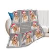 AXKEUDO Custom Blanket with Photo Text Personalized Bedding Throw Blanket Flannel Fleece Blankets for Family Birthday Wedding Gifts Fits Couch Sofa Bedroom Living Room 78.7"X51.2" 8 Photo-2 view 2