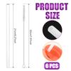 6pcs Replacement Straws for Owala FreeSip 24 oz, 32 oz, Reusable Straws with Cleaning Brush for Owala Flip Insulated Stainless Steel Water Bottle 24oz 32oz, Tumbler Accessories Parts (White) view 2