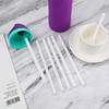 6pcs Replacement Straws for Owala FreeSip 24 oz, 32 oz, Reusable Straws with Cleaning Brush for Owala Flip Insulated Stainless Steel Water Bottle 24oz 32oz, Tumbler Accessories Parts (White) view 4