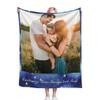 AXKEUDO Custom Blankets with Text Picture Collage Customized Throw Blanket,Birthday Anniversary Wedding Personalized Halloween Christmas Couples Gift for Boyfriend Girlfriend 51.2"X39.4" 1 Photo-1 view 1