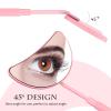 Beaupretty Handheld Eyelash Extension Mirror Set 2pcs Glass Lenses Non-slip Handle Half-moon Shape Ideal for view 2