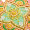 Floor Rangoli Acrylic Handcrafted Indian Traditional Home Dcor for Festival Wedding Party Wall Interior Decoration and Gifting (Pink Green) view 3