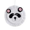 Hand Woven Knitted Animal Head Wall Hanging Macrame Woven Crafted Animal Head Pendant Wall Art Cute Cartoon Panda Head with Tassels for Adults Home Bedroom Nursery Decoration (Panda Design) view 1