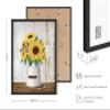HAUS AND HUES Flower Wall Decor - Set of 4 Floral Wall Art, Framed Flower Painting, Floral Pictures for Kitchen, Bedroom, Living Room (Framed Black 11x14) view 3