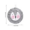 Hand Woven Knitted Animal Head Wall Hanging Macrame Woven Crafted Animal Head Pendant Wall Art Cute Cartoon Fox Head with Tassels for Adults Home Bedroom Nursery Decoration (Fox Design) view 2