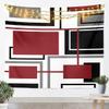 Geometric Abstract Squares Kids Tapestry,Grids Diamond Patchwork Wall Tapestries,Girls Boys Adults Room Decor,Red Black White Fashion Wall Hanging,Bright Home Wall Decor,XLarge 70.9 x 92.5 Inches view 1