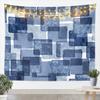 Geometric Squares Patchwork Kids Tapestry,Abstract Art Graffiti Style Wall Tapestries,Girls Boys Adults Room Decor,Modern Fashion Wall Hanging,Blue Gradient Home Wall Decor,Large 59.1 x 82.7 Inches view 1