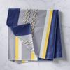 Geometric Abstract Stripes Kids Tapestry,Geometric Lines Patchwork Wall Tapestries,Girls Boys Adults Room Decor,Grey Blue Yellow Modern Wall Hanging,Noble Home Wall Decor,XLarge 70.9 x 92.5 Inches view 2