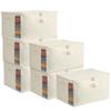 6-Pack Large Canvas Comforter Storage Bags Closet Organizer for Clothes Sweater Clothes Organizer with Dual Zipper Three Carrying Handles for Blanket Closet Storage Container view 1