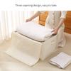6-Pack Large Canvas Comforter Storage Bags Closet Organizer for Clothes Sweater Clothes Organizer with Dual Zipper Three Carrying Handles for Blanket Closet Storage Container view 4