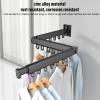 Clothes Drying Rack, Wall Mounted Clothes Hanger Rack Retractable Clothing Drying Rack for Laundry, Balcony view 2