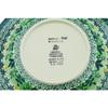 Polmedia Polish Pottery Pasta Bowl 9-inch UNIKAT - Green Tranquility Pattern Handmade in Boleslawiec Poland by Ceramika Artystyczna + Certificate of Authenticity view 4